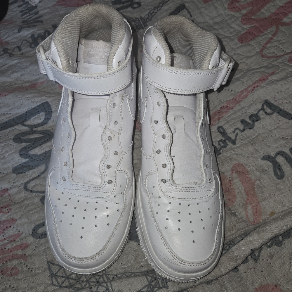 Nike White High-Top FORCES  Sneakers
